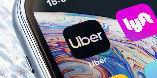 mobile app uber on a apple iphone xr