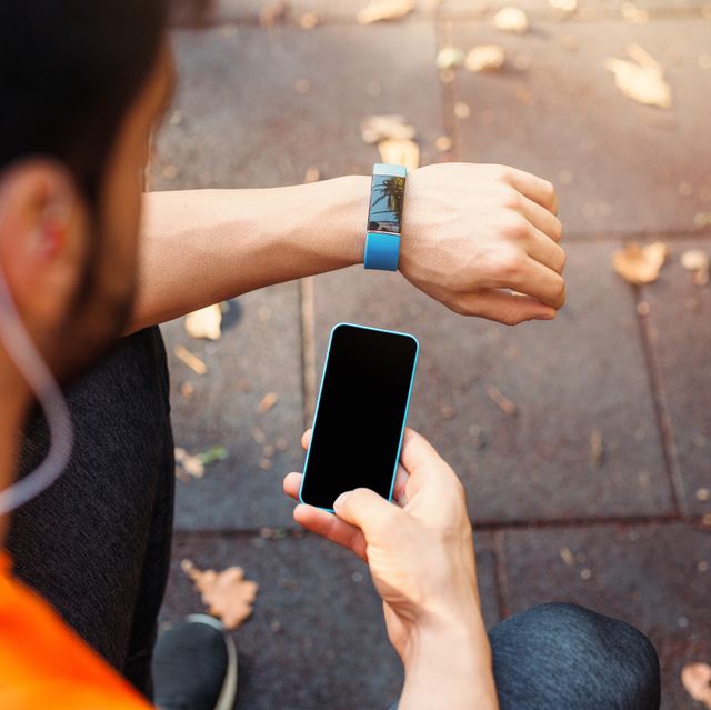 mobile phone connected to a smart watch