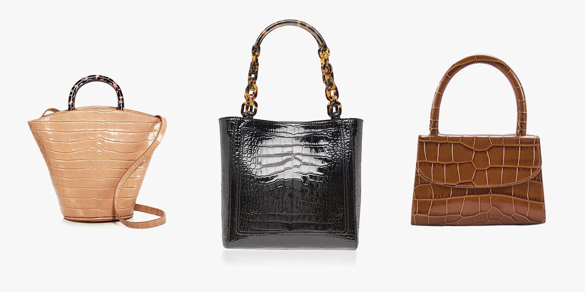 Luxurious New Women's Crocodile Embossed Handbag Leather Fashion Bag Tote