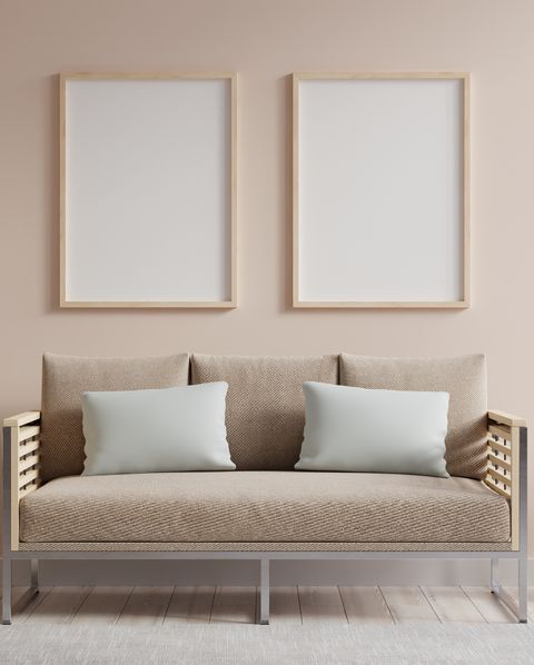 mock up frame posters in scandinavian style living room3d rendering