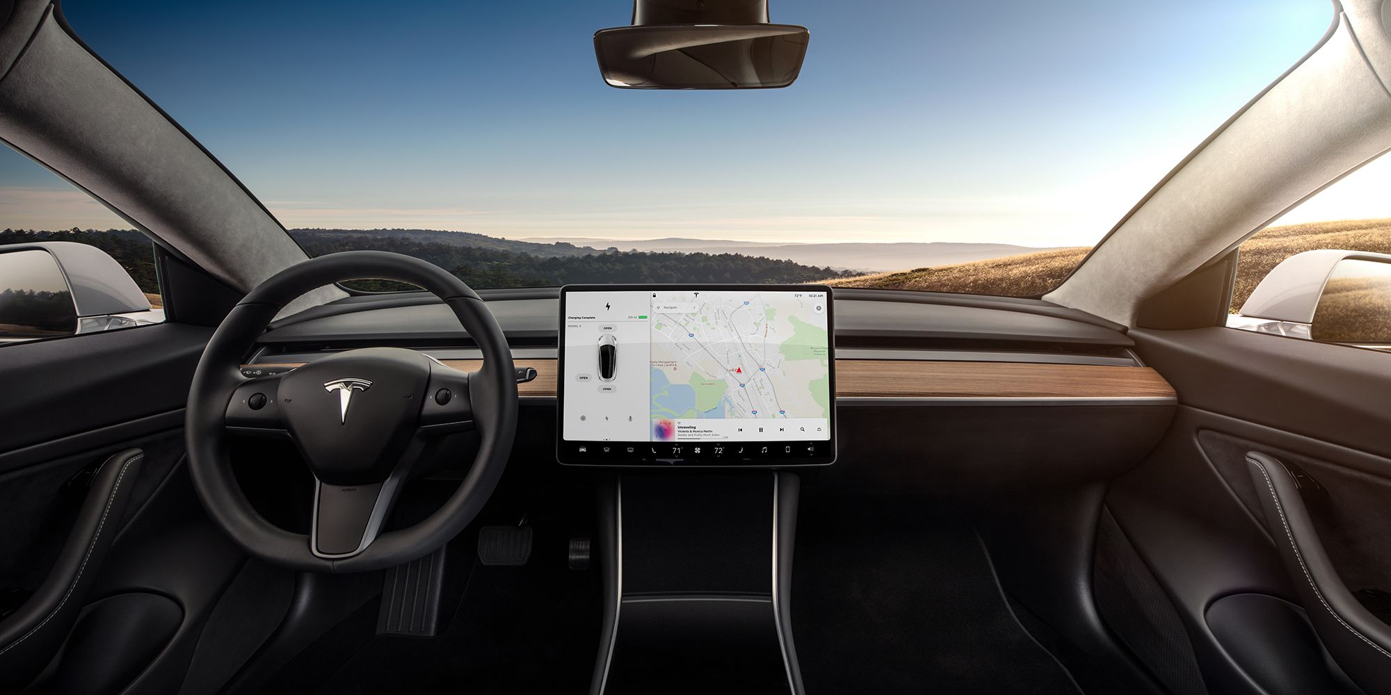 Here's How the Tesla Model 3's Big Touchscreen Works