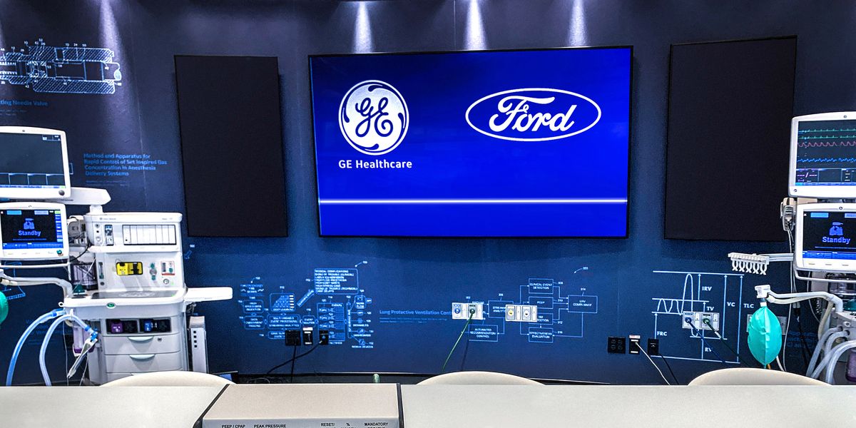 Ford, GE to Build 50,000 Ventilators by July 4 at Michigan Plant
