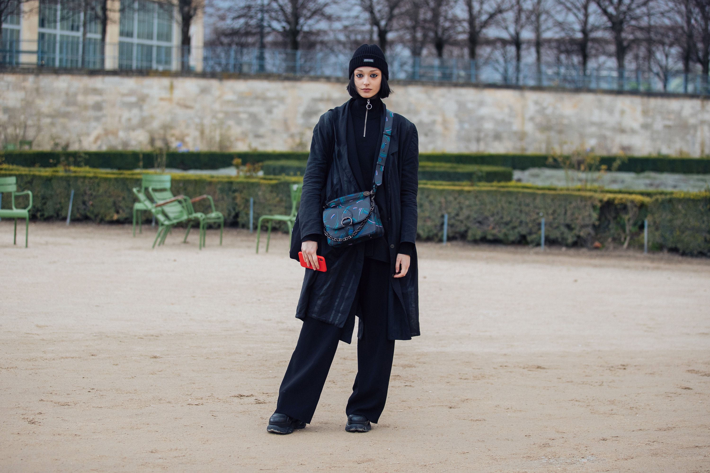 black beanie fashion