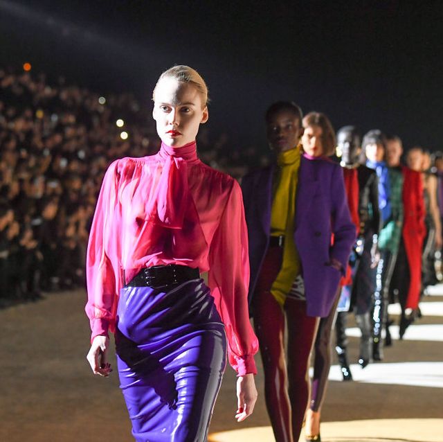 saint laurent  runway   paris fashion week womenswear fallwinter 20202021