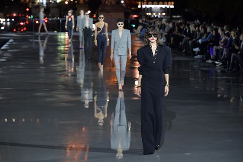 saint laurent runway paris fashion week womenswear spring summer 2022