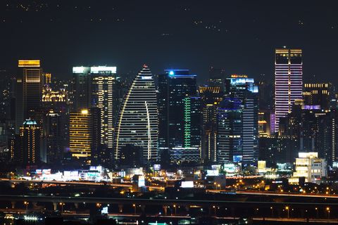 modern city night view