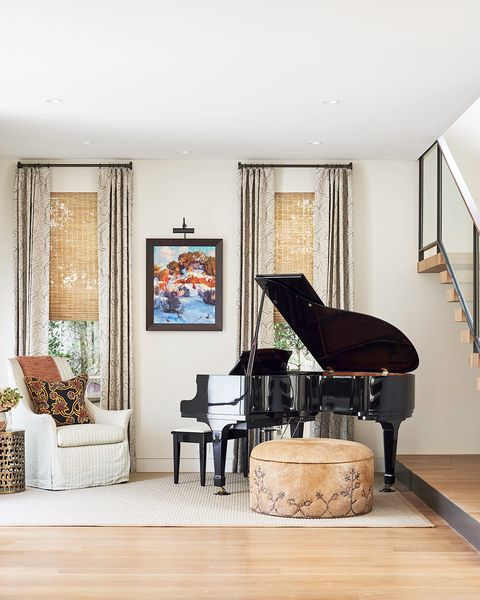 piano in living room