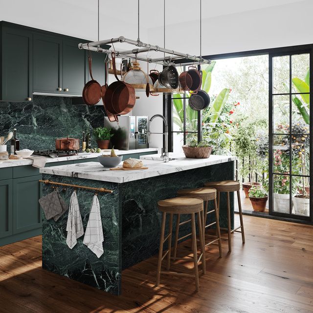 Modern Kitchen Design Ideas, Green Kitchen Island Ideas