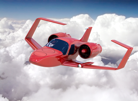 Red, Airplane, Vehicle, Aircraft, Sky, Illustration, General aviation, Space, 