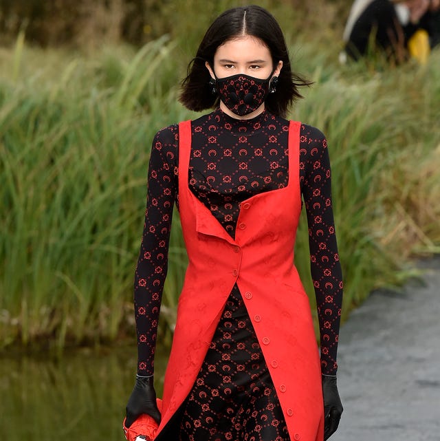 Marine Serre : Runway - Paris Fashion Week - Womenswear Spring Summer 2020 paris, france september 24 a model walks the runway during the marine serre womenswear springsummer 2020 show as part of paris fashion week on september 24, 2019 in paris, france photo by aurelien meuniergetty images