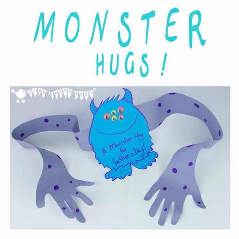 father's day crafts - monster hugs