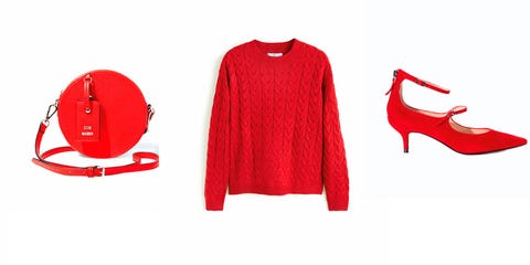 Prendas de moda en color rojo Prendas de moda en color rojo
