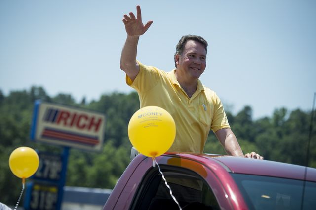 united states   july 4 rep alex mooney, r wva, waves to the crowd gathered to watch the ripley 4th of july grand parade in ripley, west virginia wednesday july 4, 2018 photo by sarah silbigercq roll call