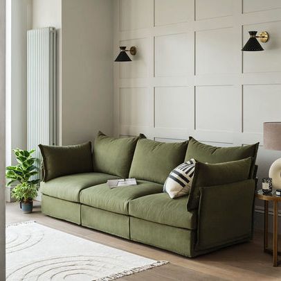 colores de sofá tendencia verde