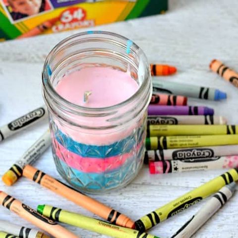 mother's day crafts for kids   crayon candle