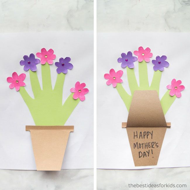 I love you Because Mothers Day Craft flowers for Kids to create