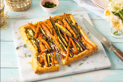 mothers day lunch carrot tart