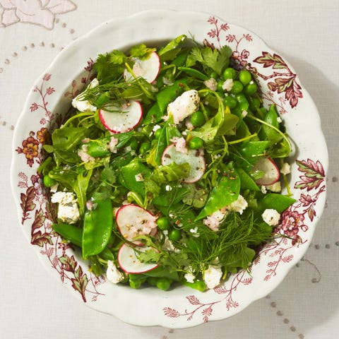 mothers day lunch recipes arugula and three pea salad