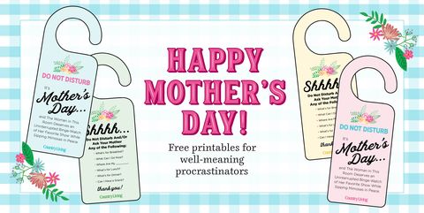 assortment of mothers day door hangers you can print out