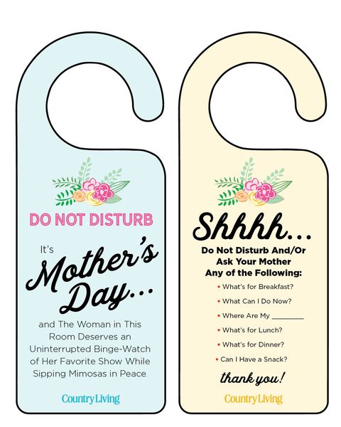 Printable Mother S Day Hangers And