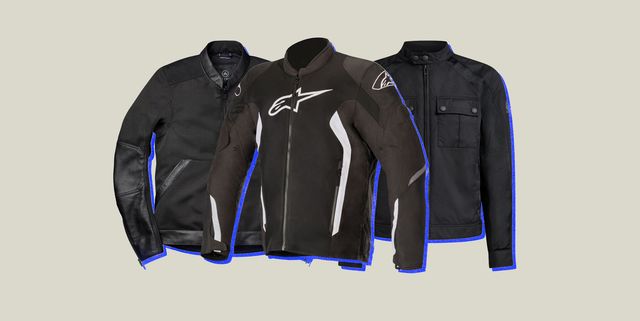 collage of black motorcycle jackets