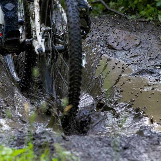 mountain bike mud puddle