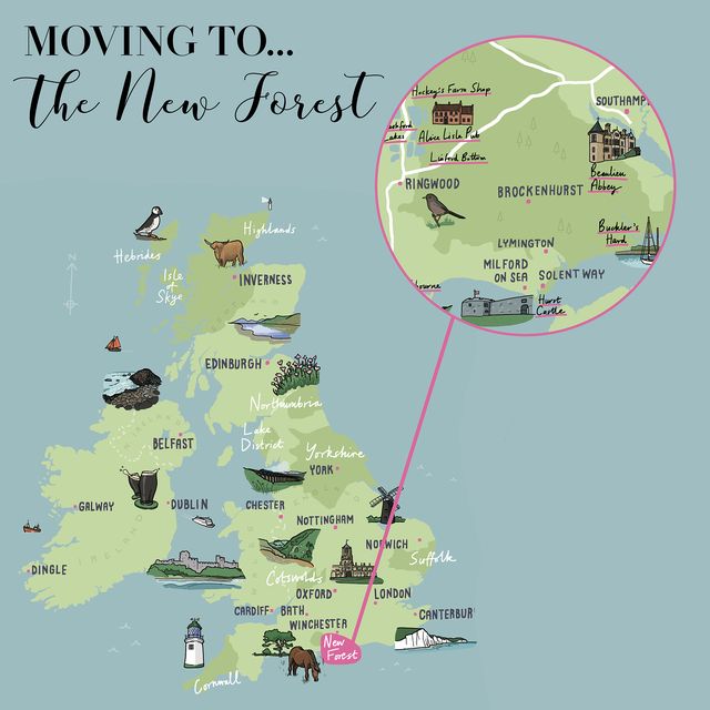 moving to the new forest map of the uk