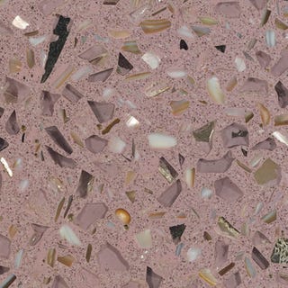 Amethyst coloured resin terrazzo tile