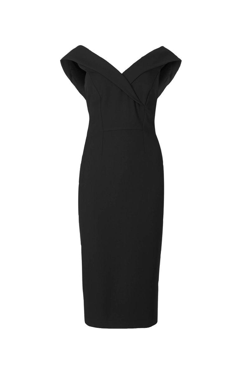 marks and spencer black bodycon dress