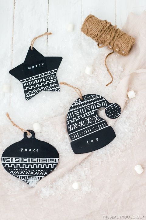 DIY Christmas Ornaments Mud Cloth Ornaments