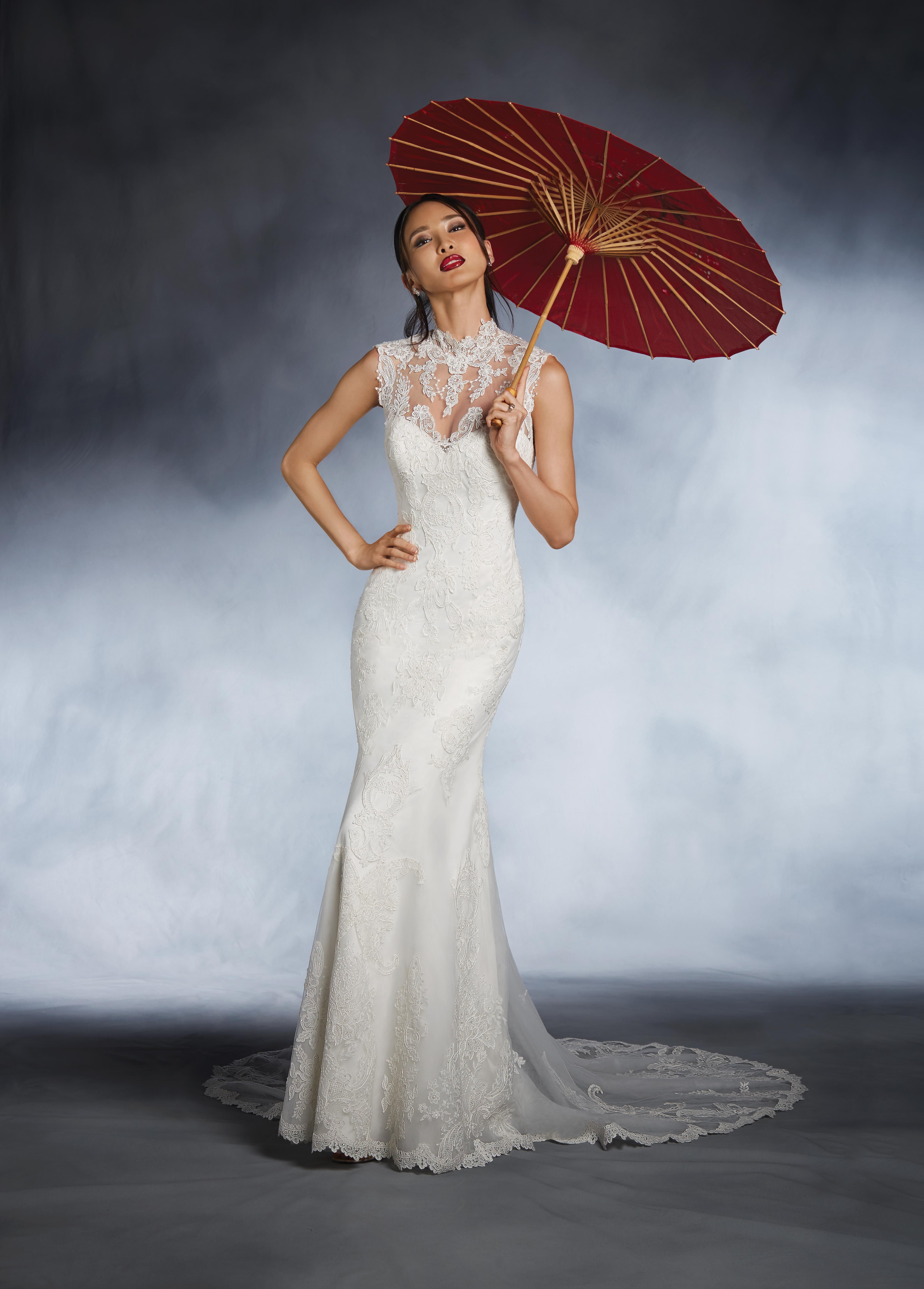 cheongsam inspired wedding dress