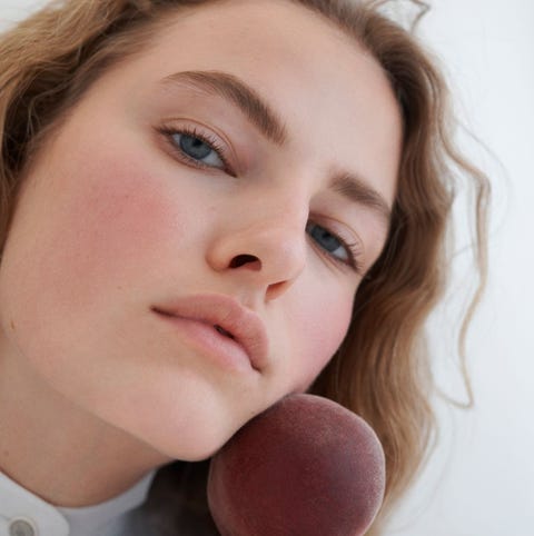 Model close-up huid