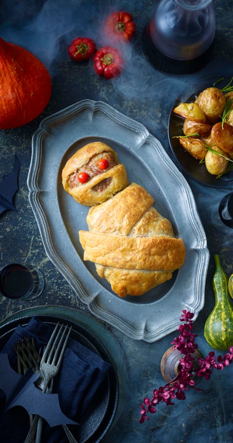 M S Spooky Halloween Range Includes A Meatloaf Mummy And A Bubbling Cheese Cauldron