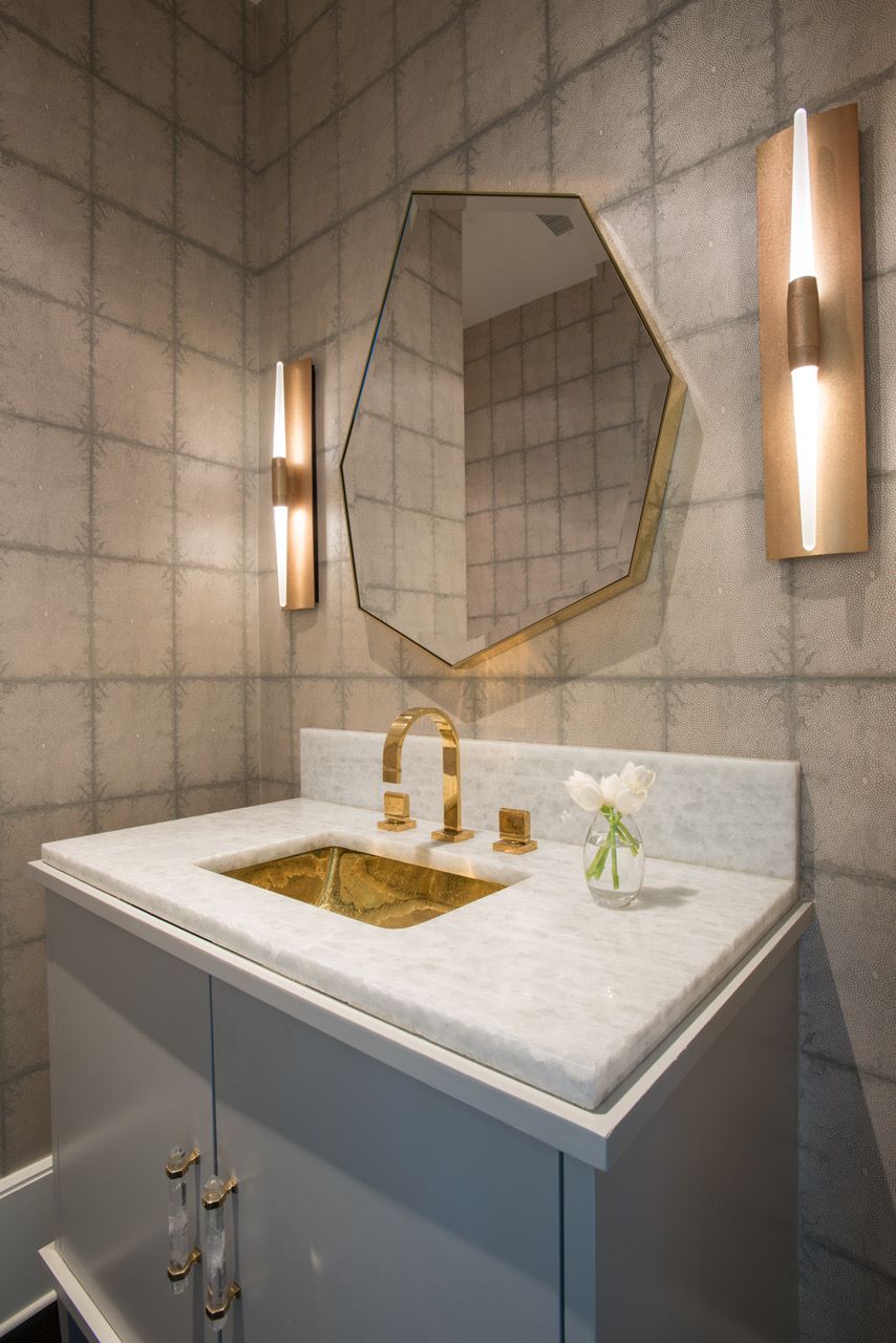 modern powder room lighting