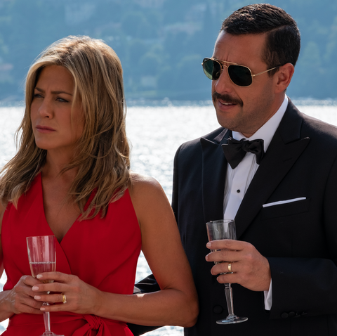 Jennifer Aniston and Adam Sandler in Murder Mystery