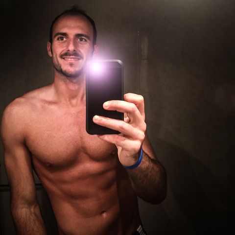 muscle fit selfie man portrait