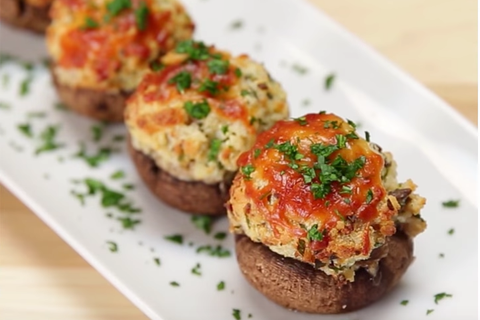 Dish, Food, Cuisine, Ingredient, Stuffed mushrooms, appetizer, Produce, Staple food, Finger food, Recipe, 