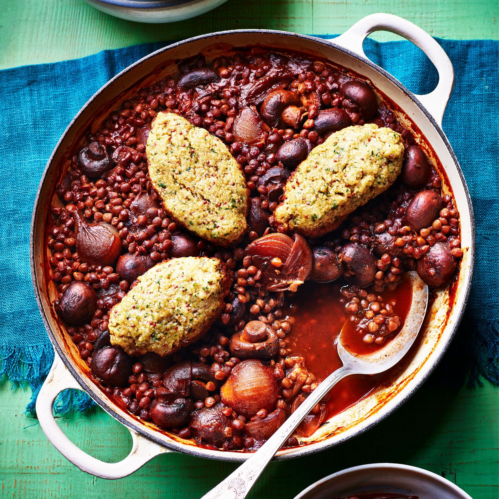 Mushroom Bourguignon With Oatmeal Dumplings