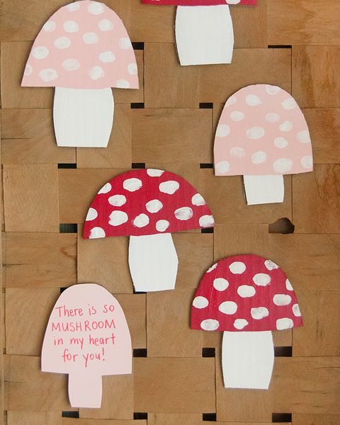 valentines crafts for kids fingerprint mushroom valentines