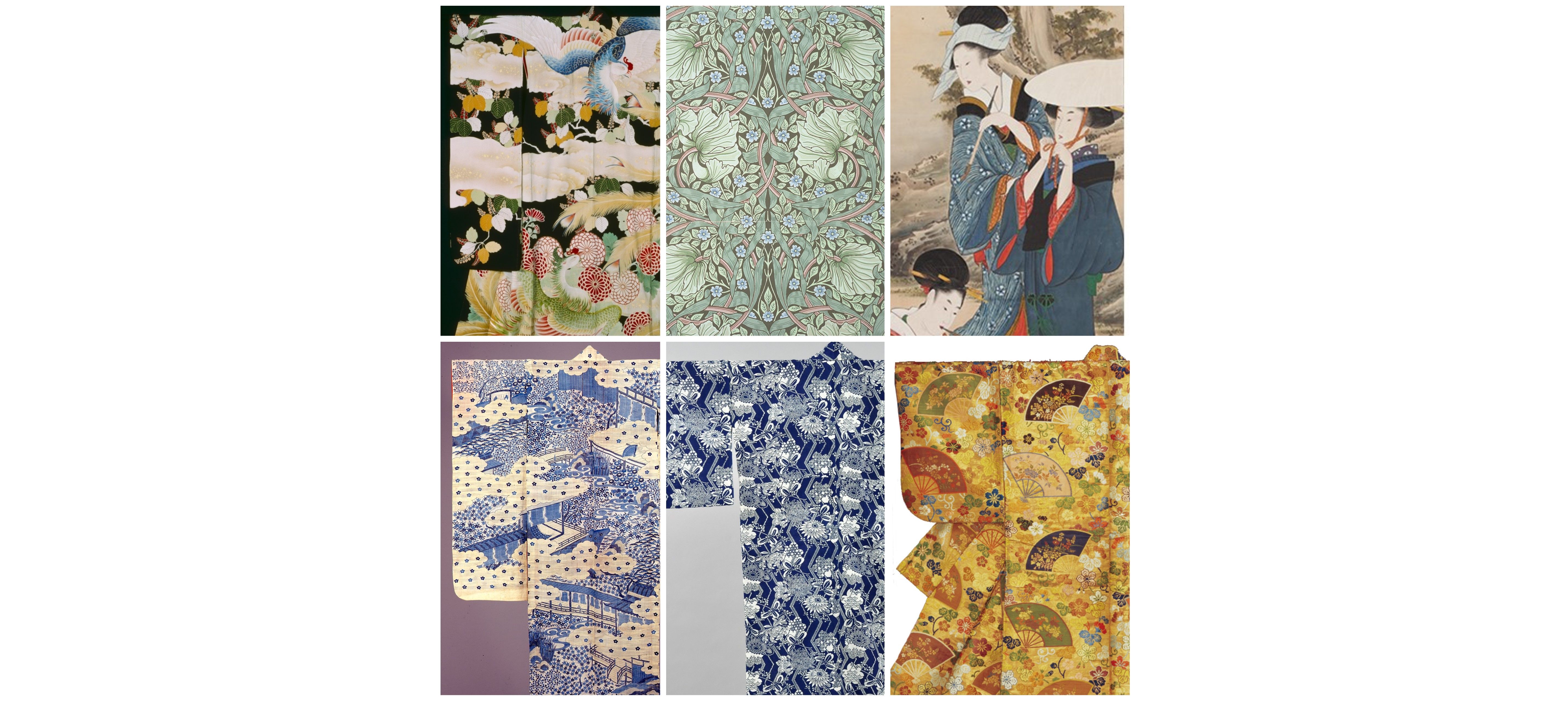 徳川美術館コレクション風呂敷／白縮緬地御所解文小袖
