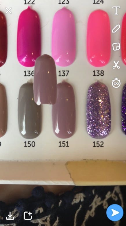 This is how you pick your nail polish colour in a salon This is how you pick your nail polish colour in a salon