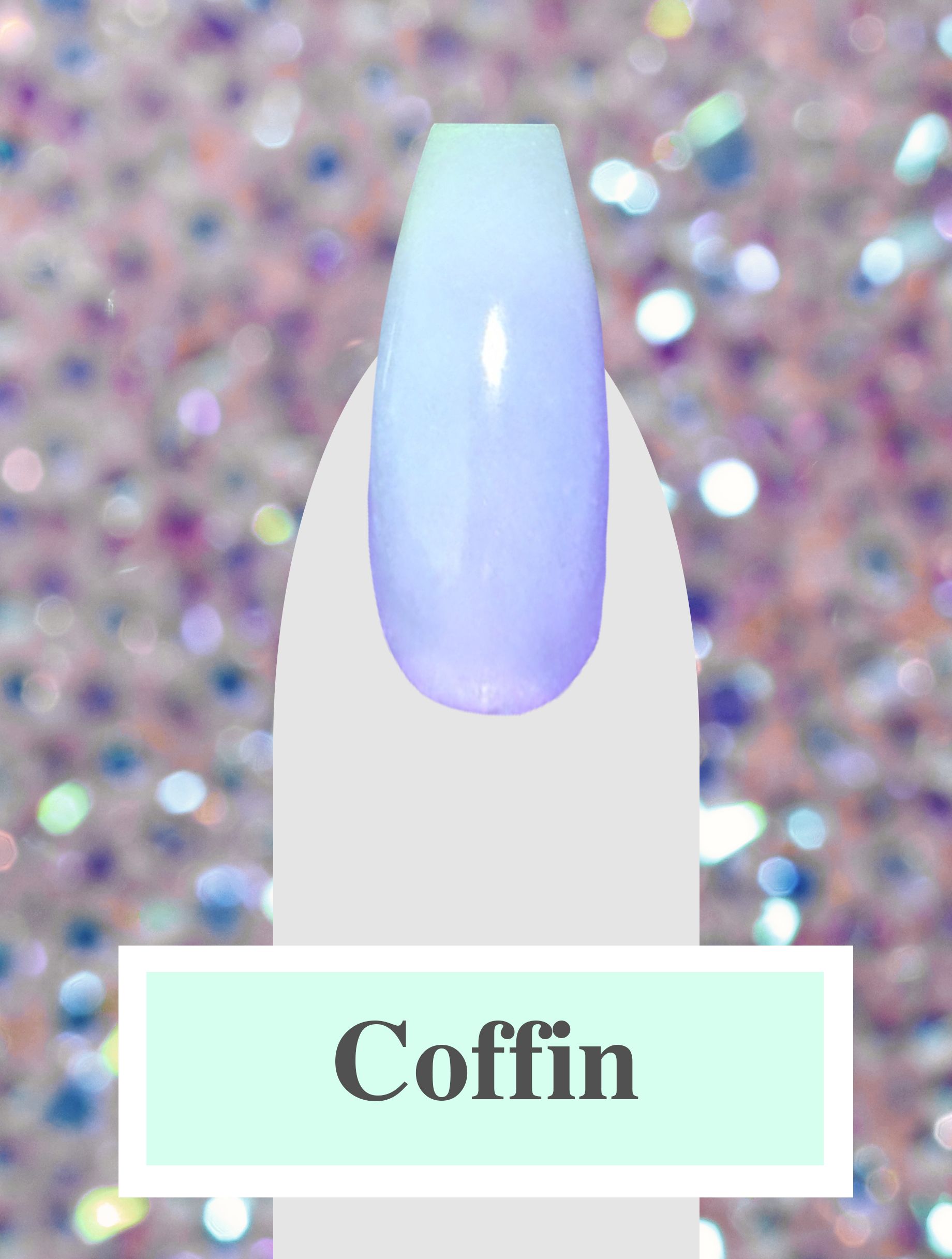 different nail shapes coffin