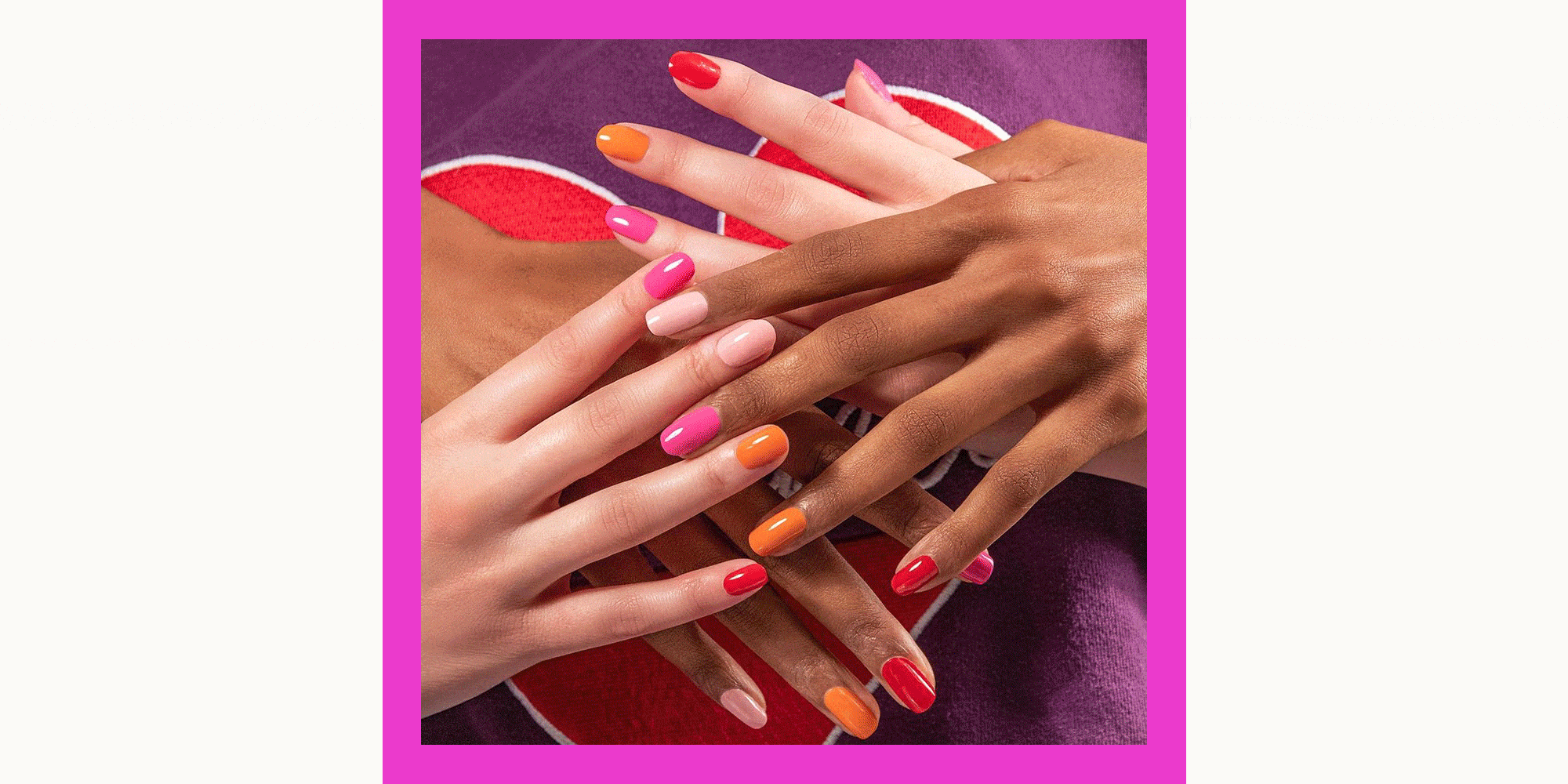8. Summer Nails: Orange and Pink Gradient Design - wide 1