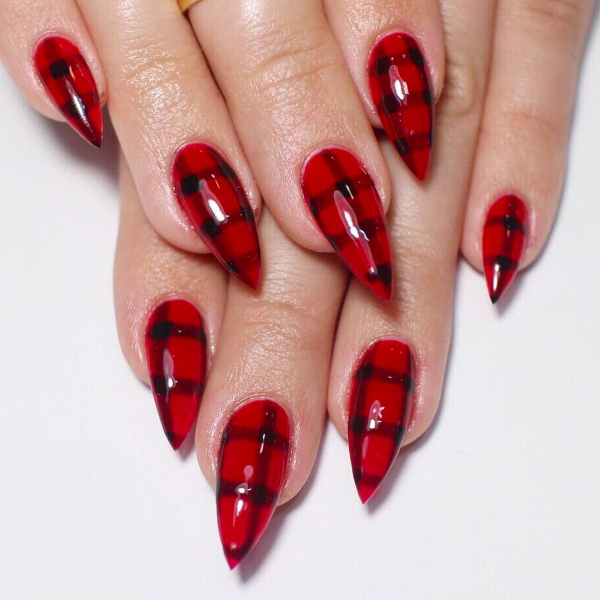Black And Red Nail Design