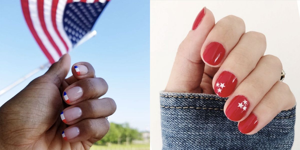 Red, White, and Blue Nail Tips - wide 6
