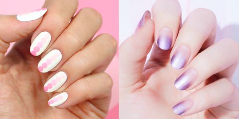 Nail polish, Nail, Manicure, Nail care, Finger, Pink, Cosmetics, Skin, Hand, Lilac, 
