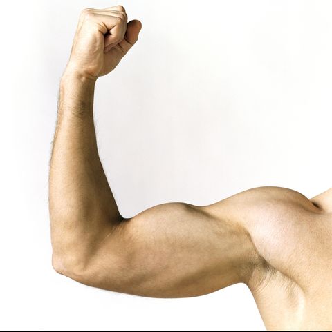 Naked Man Showing His Biceps