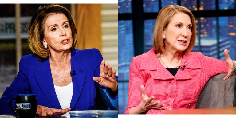 Nancy Pelosi and Carly Fiorina May Have Misplaced Their Party Scripts