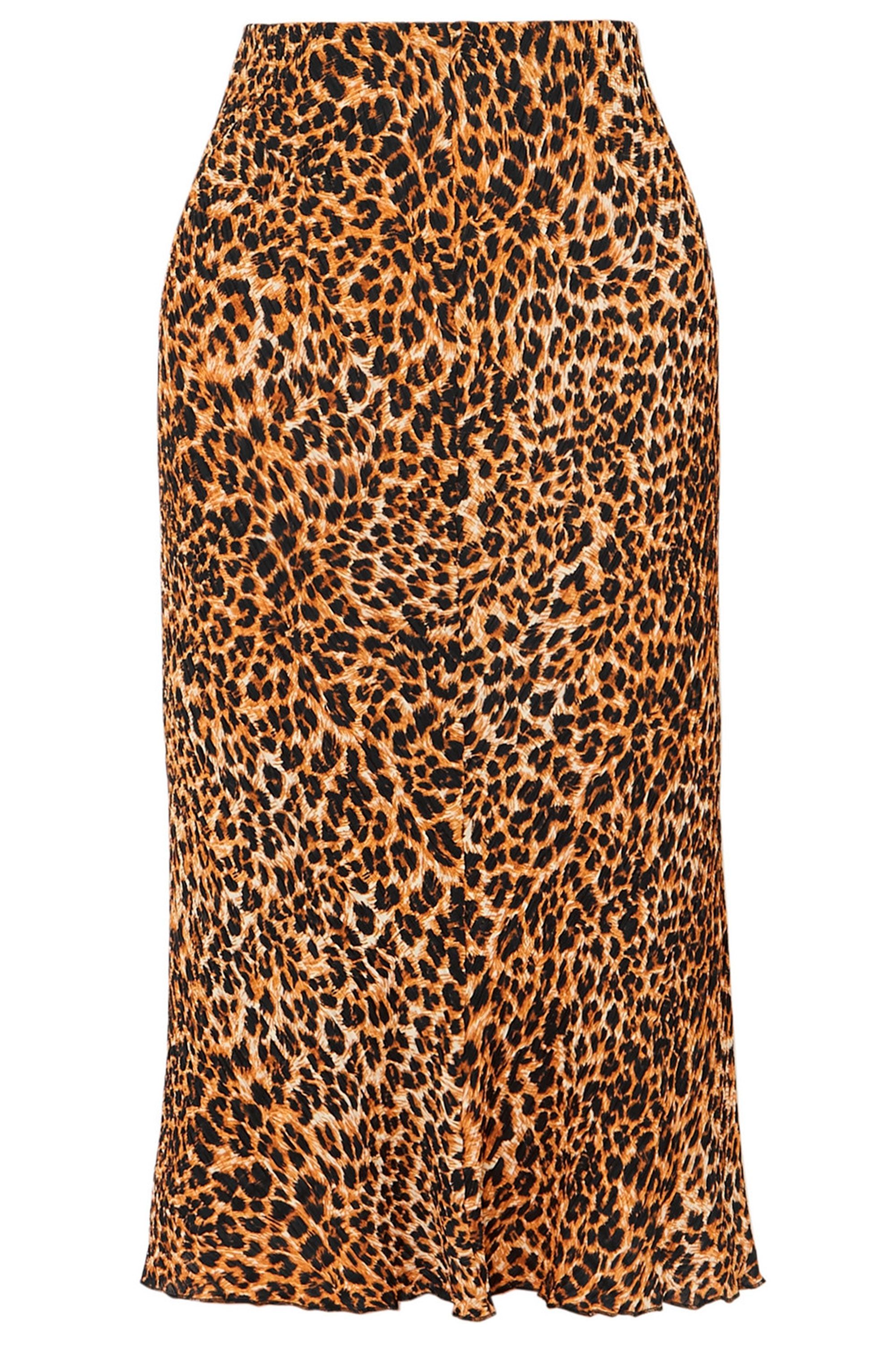 leopard print straight skirt