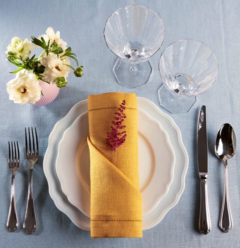 napkin folding angled veranda